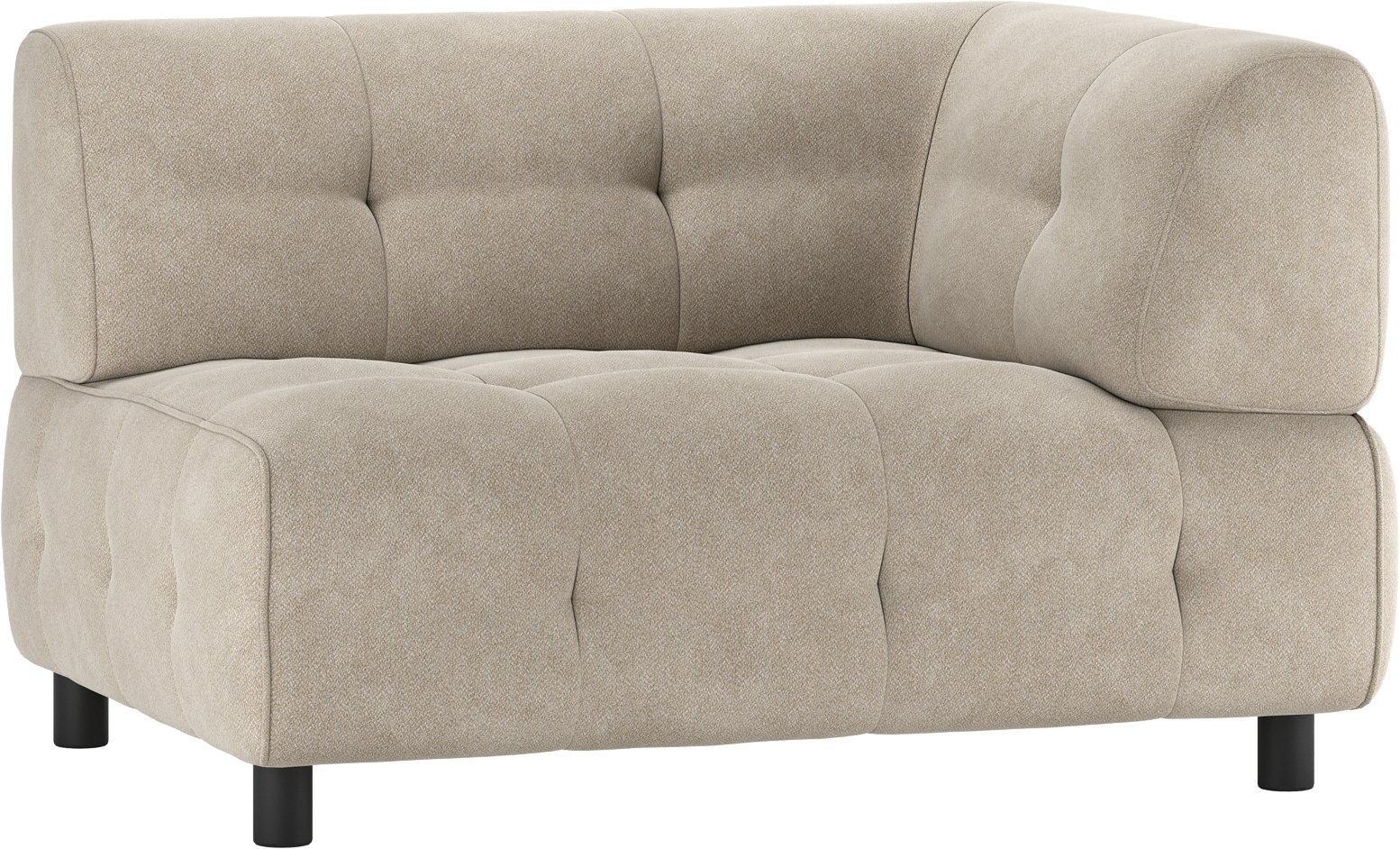 Byg-selv Modulsofa Woood Louis - Højre Arm, Lysegrå