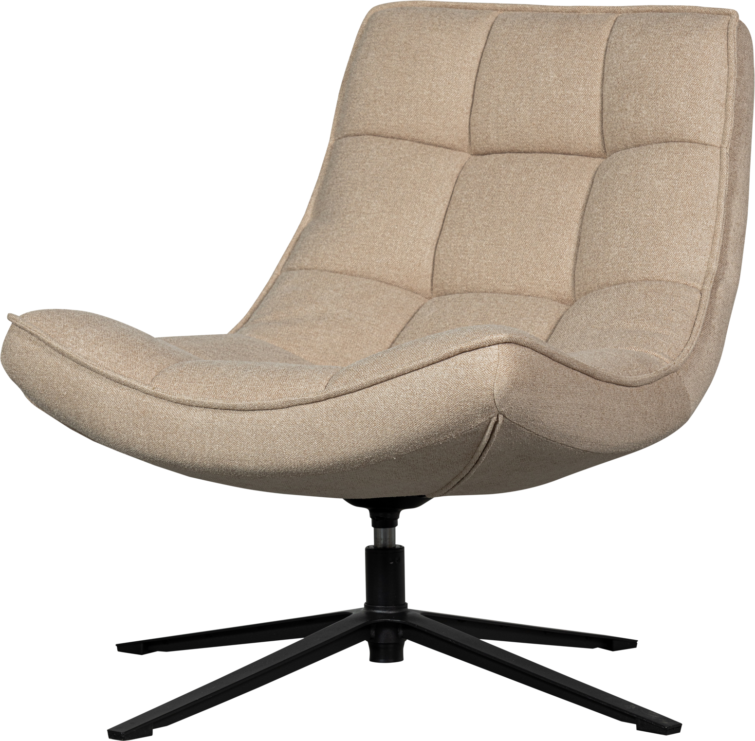 Lænestol Woood Collection Maudi Natur Polyester Drejestol Med Swivel-base