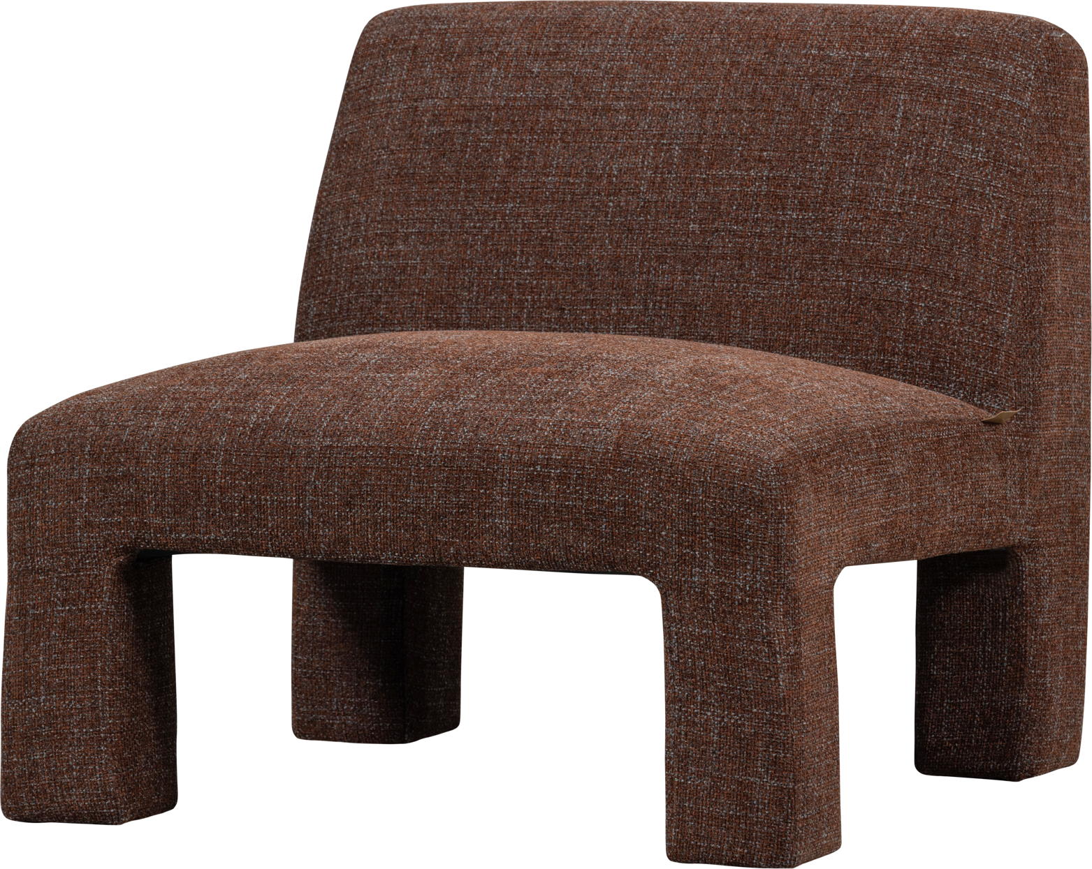 Lænestol Woood Collection Lavid   Kastanje Polyester H73ã B74ã D84