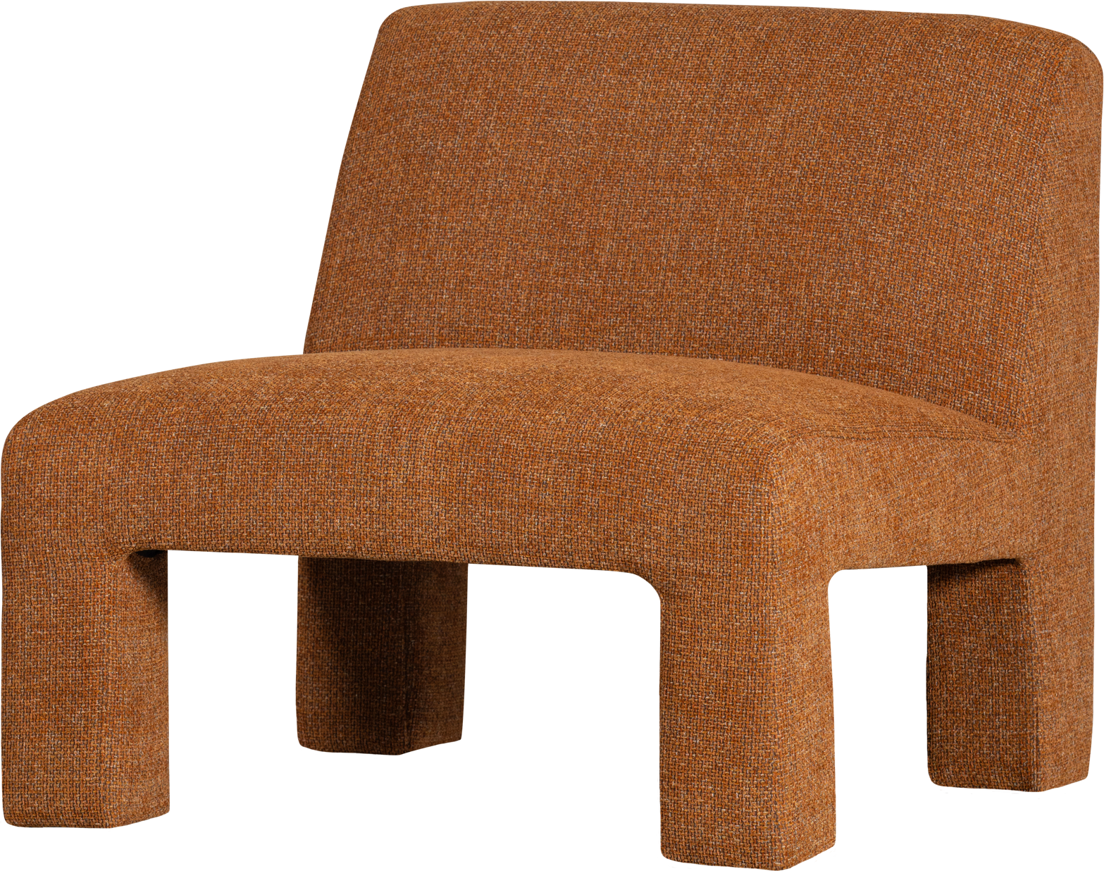 Lænestol Woood Collection Lavid Rust Melange Polyester Med Teflon H73   B74   D84