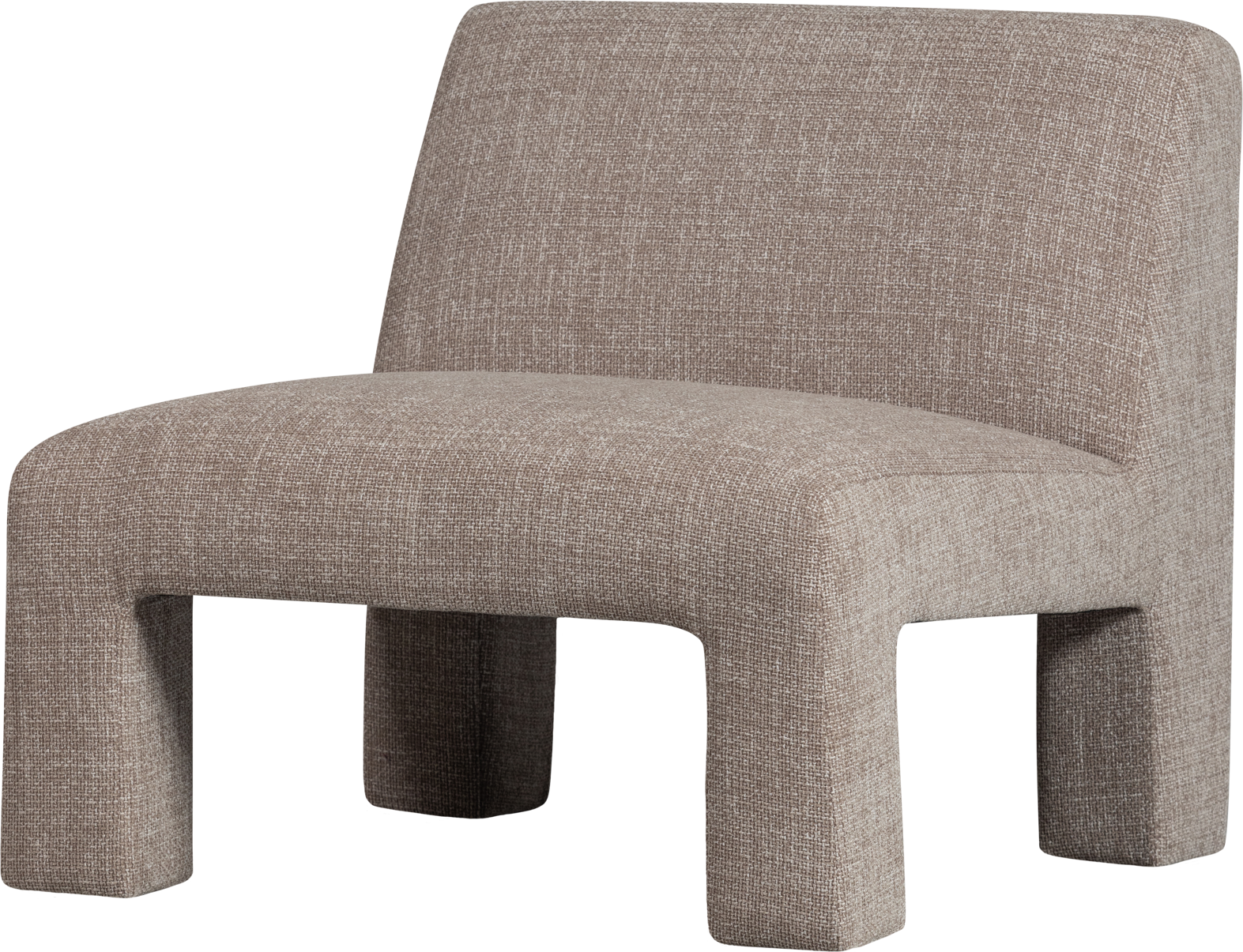 Lænestol Woood Collection Lavid Natur Polyester   H73   B74   D84