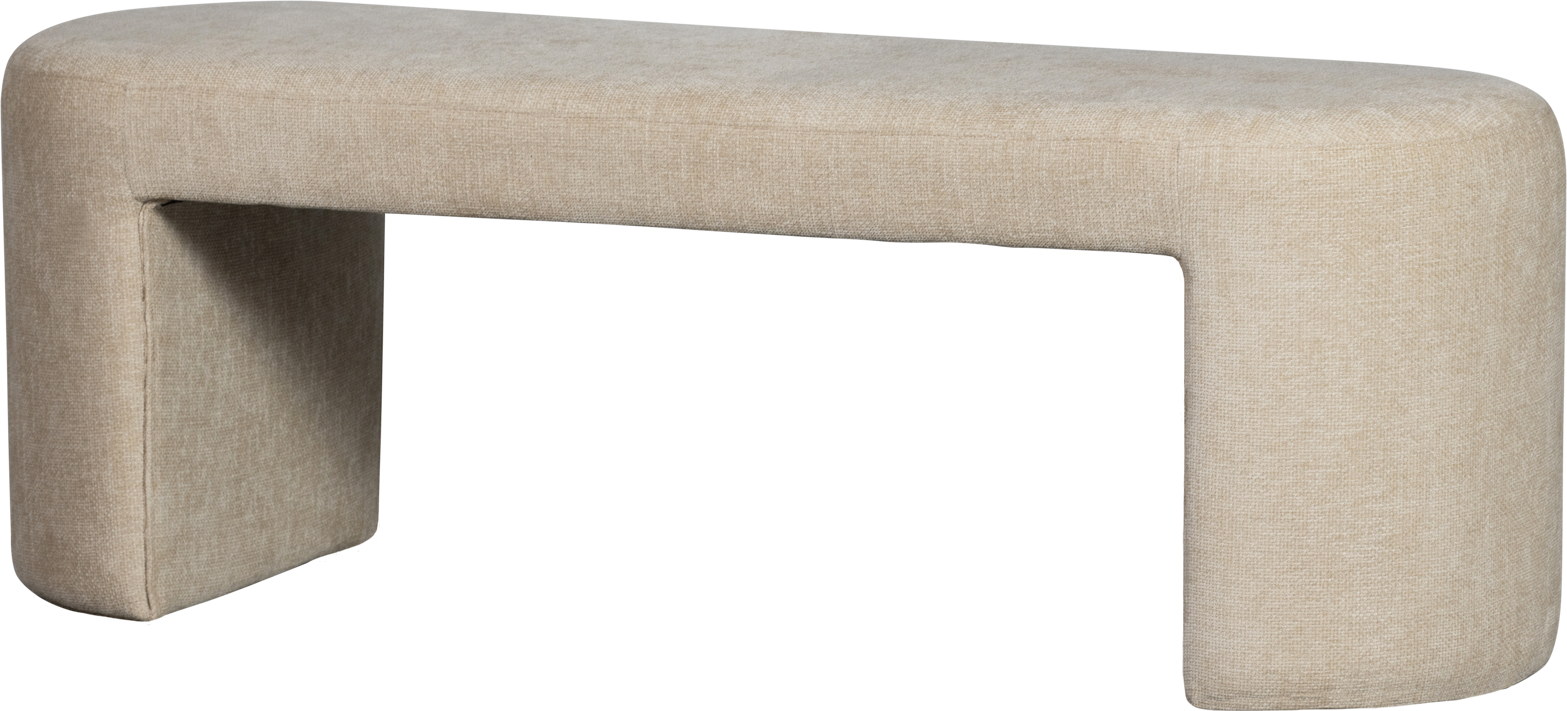 Entrébænk Woood Collection Jacob   Polstret Chenillebænk Natur L130ã B46ã H46