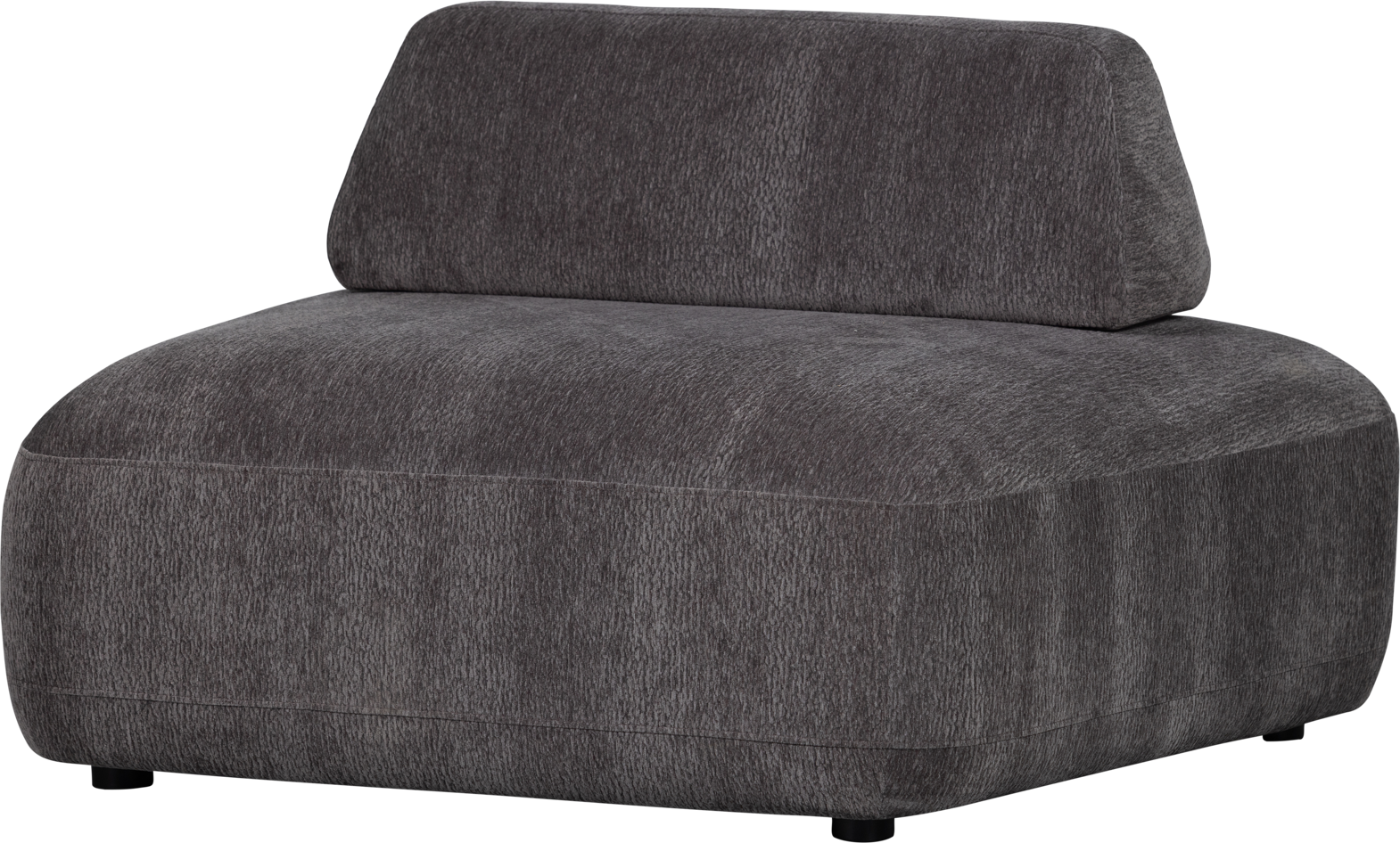 Lænestol Woood Sterck   Mørkegrå Polyester Med Justerbar Rygpude H70xb100xd116