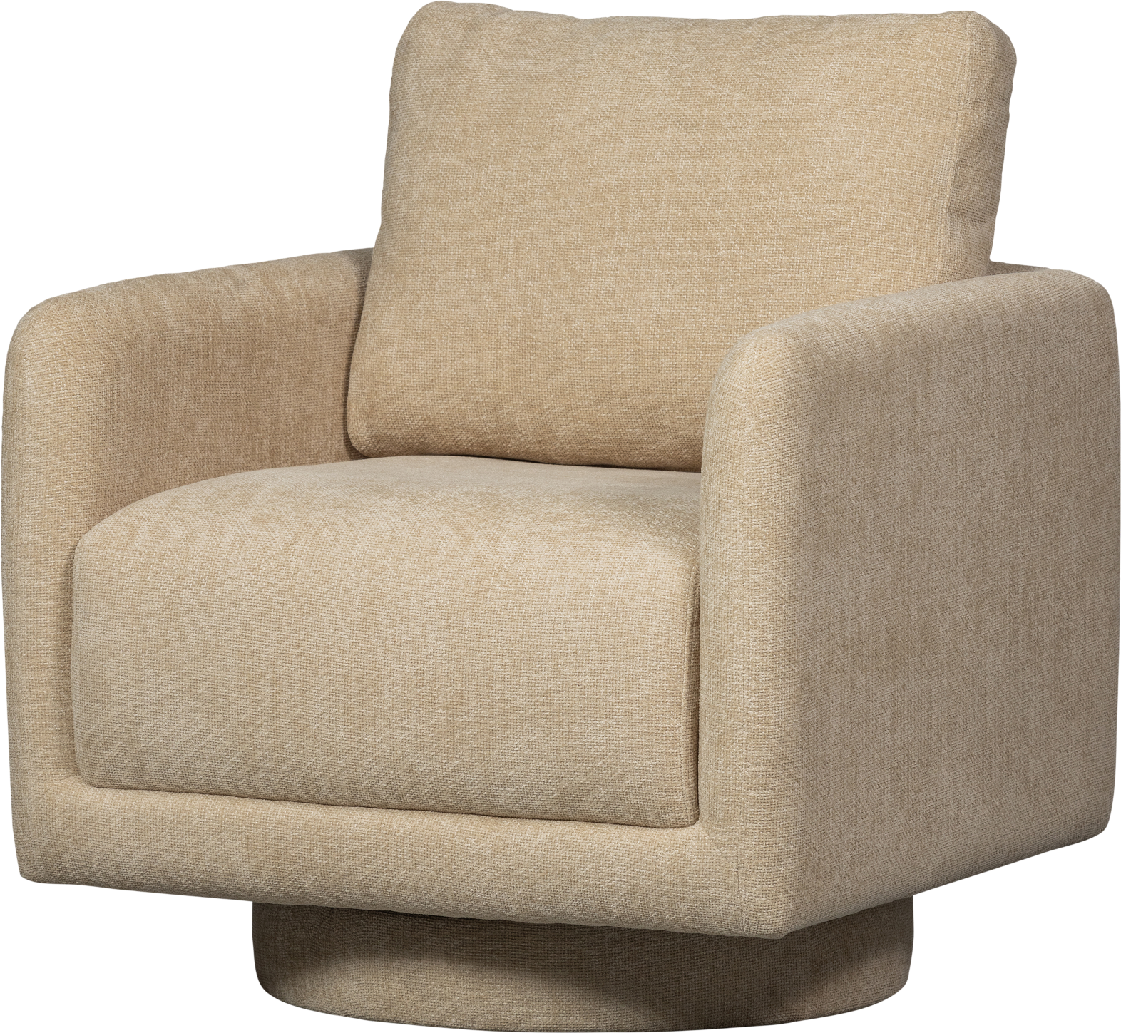 Lænestol Woood Oscar Natur Chenille Polyester Med Drejefunktion  Ergonomisk Armlæn