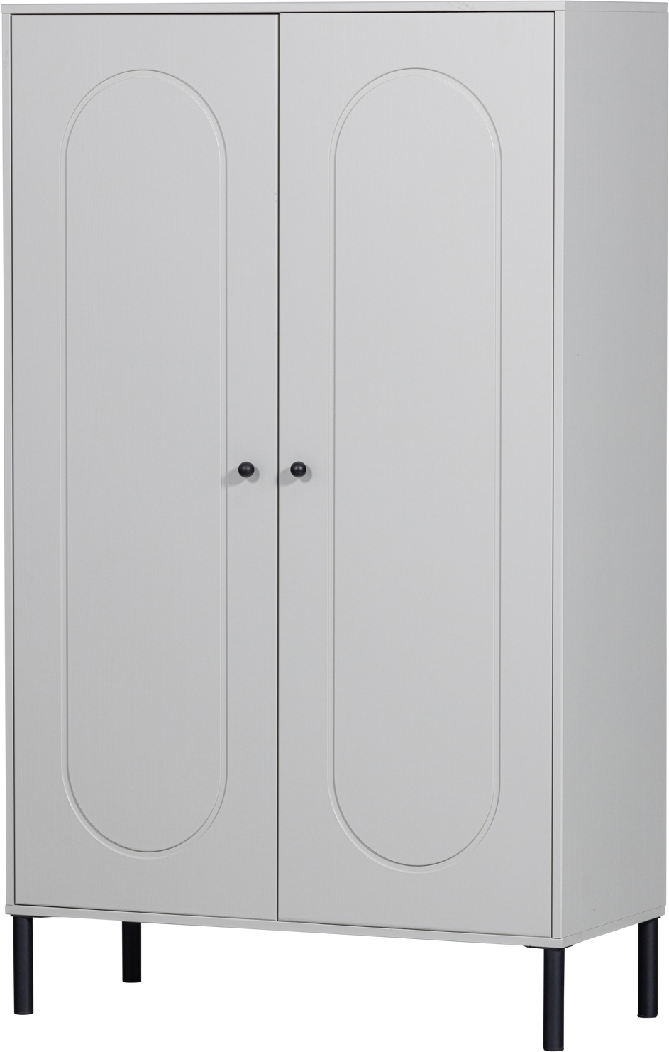 Højskab Woood Collection   Slebet Fyrretræ  Cloud Grey Finish  Fsc-certificeret  Praktisk Opbevaring H149xb90xd40