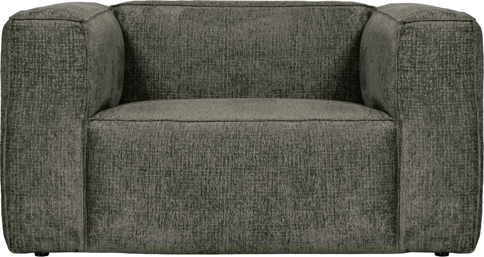 Lænestol Woood Bean   Mørkegrå Strukturfløjl H74xb98xl146