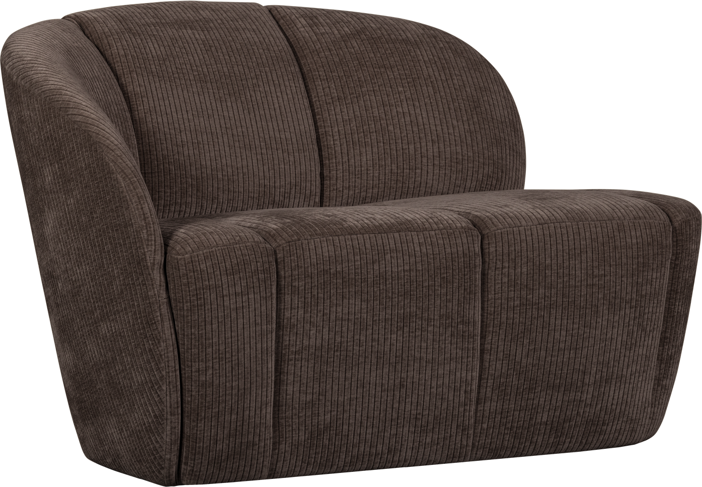 -personers Sofa Woood Mojo  Brun Ribstof Jacquard Velouragtig  Kompakt B112    Venstre