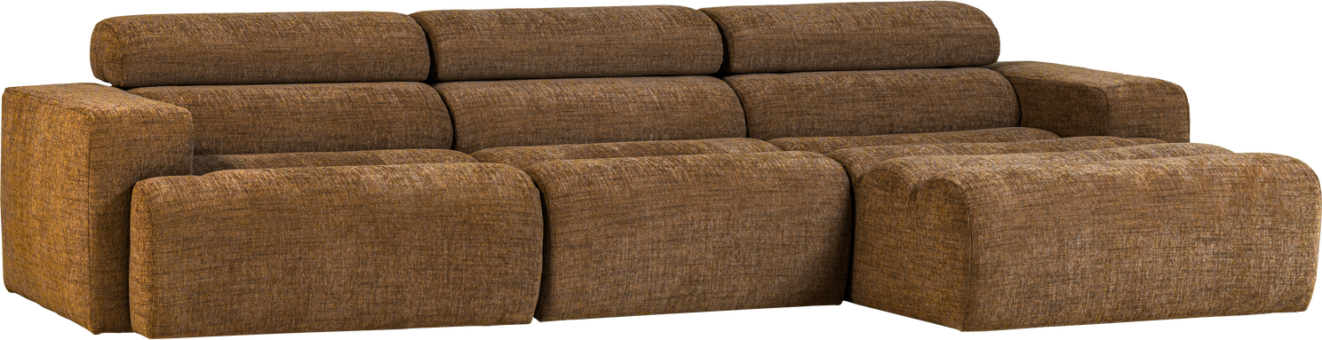 Loungesofa Højrevendt Woood Novi Chaiselongsofa 300x173   Karamel Melange Vasa Vævet Stof