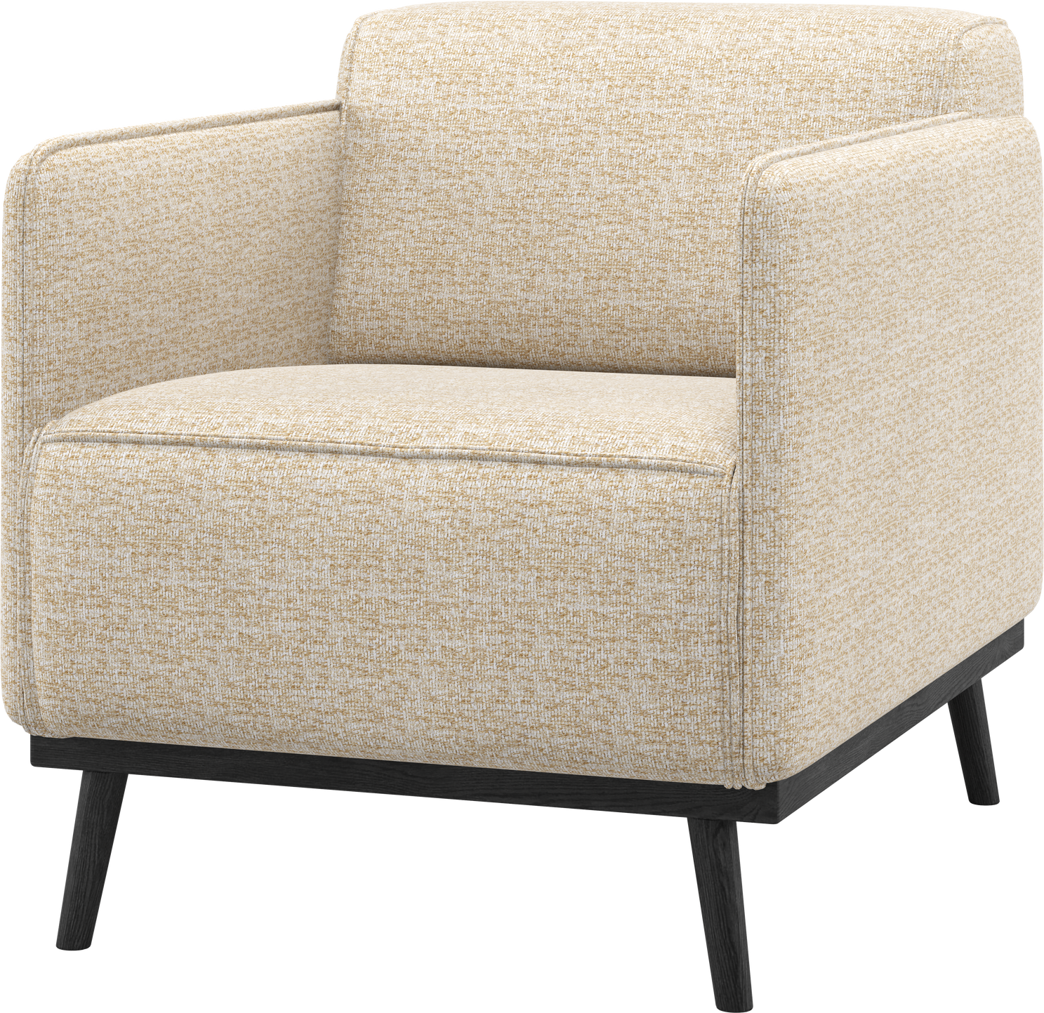 Lænestol Woood Statement Beige Melange Stof 100  Polyester H77xb72xd93