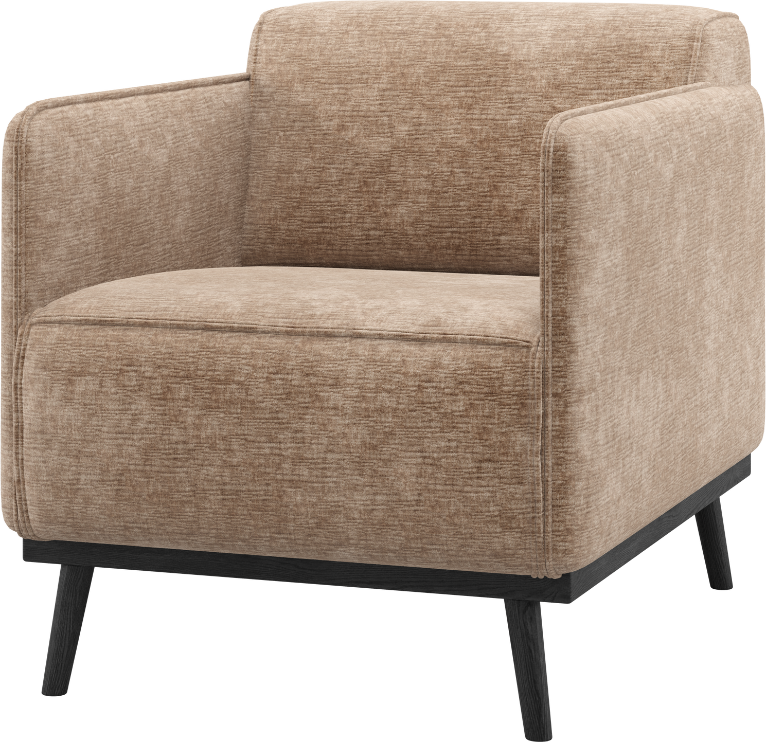 Lænestol Woood Statement Taupe Velour-chenille 100  Polyester H77xb72xd93