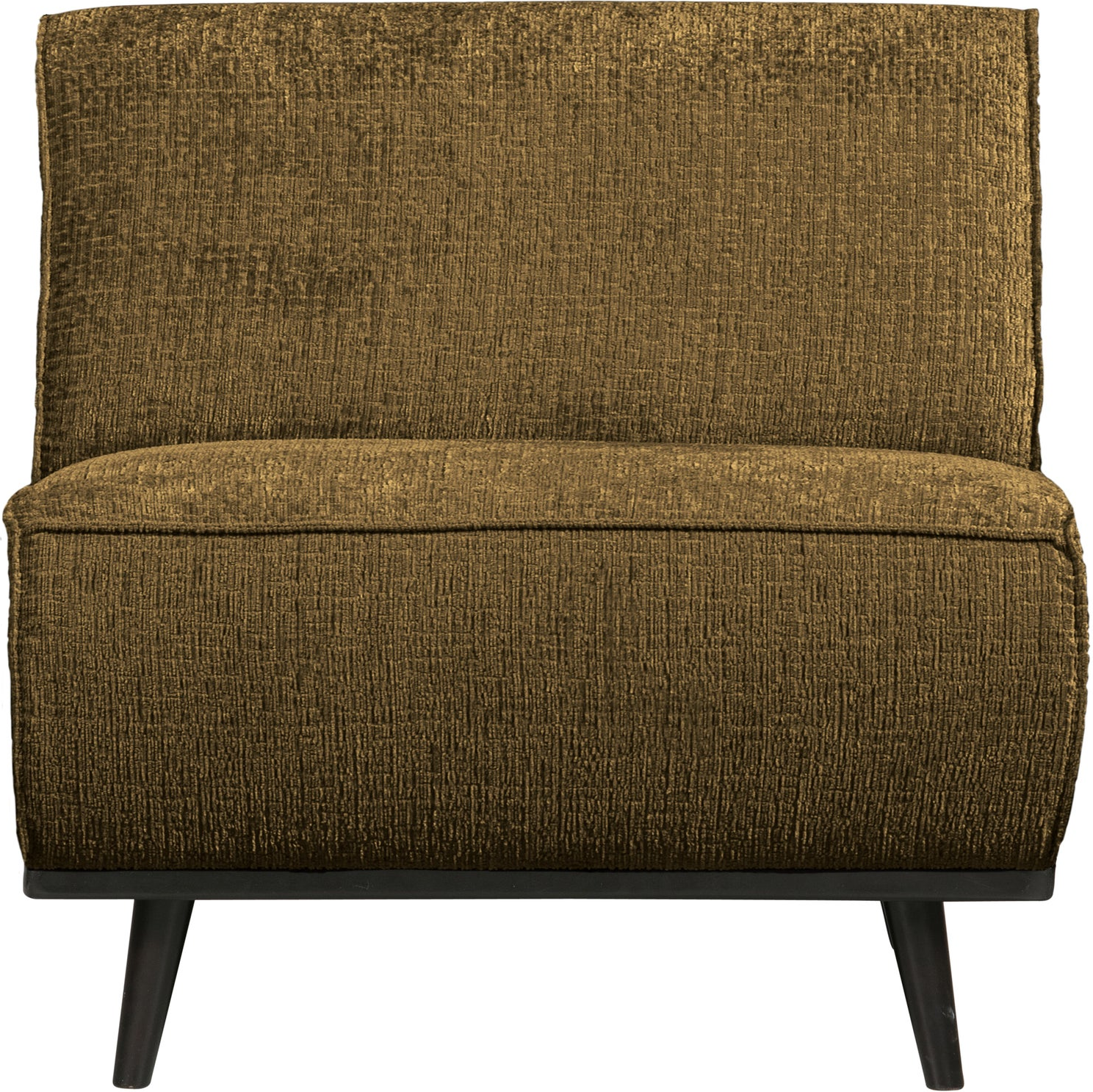-personers Modulsofa Woood Statement  Loungemodul   Guld Grov Velour  Høj Siddekomfort H77ã B79ã D93