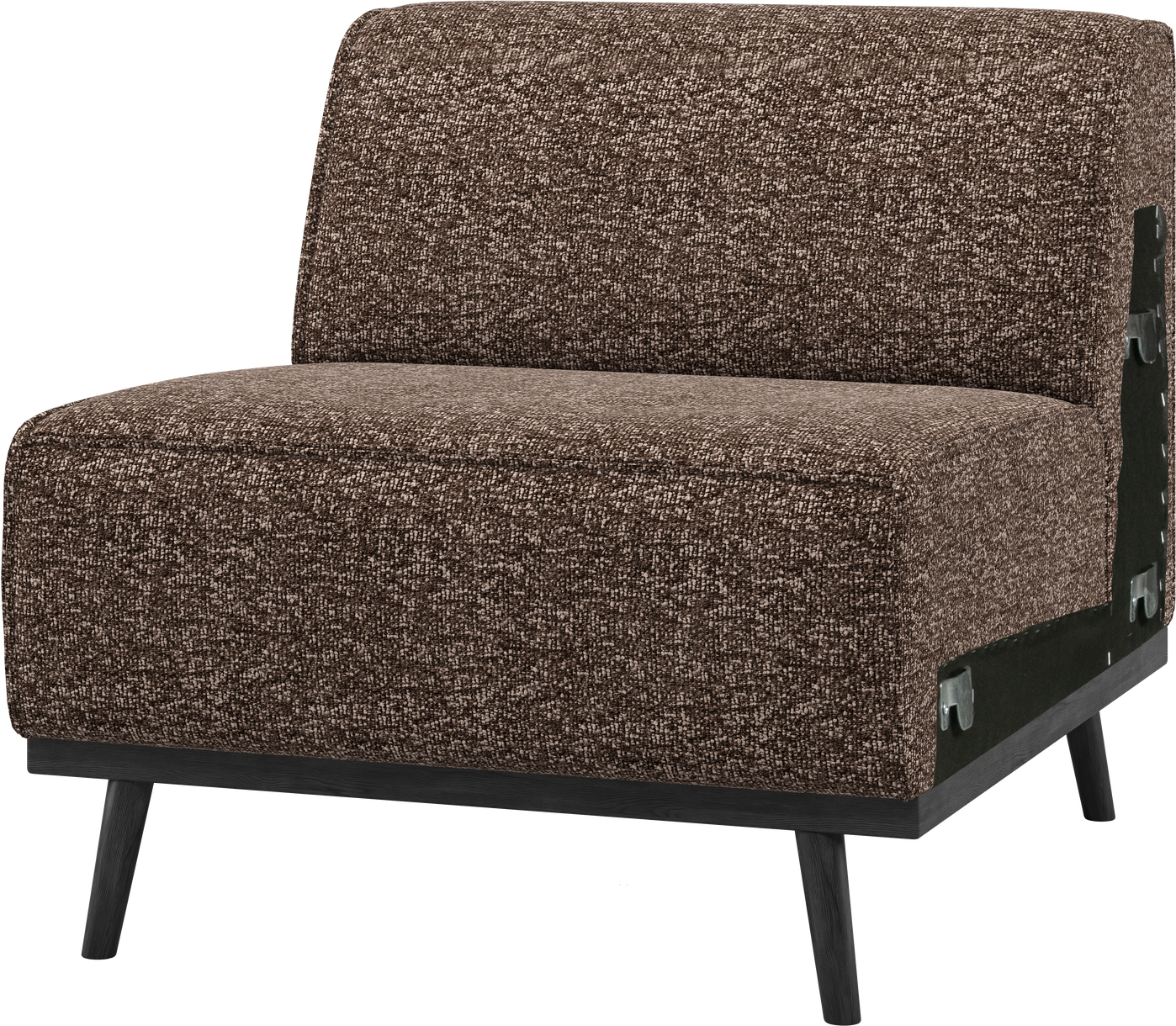 -personers Udendørs Modulsofa Woood Statement  Brun Melange  Vævet Polyester  Høj Komfort