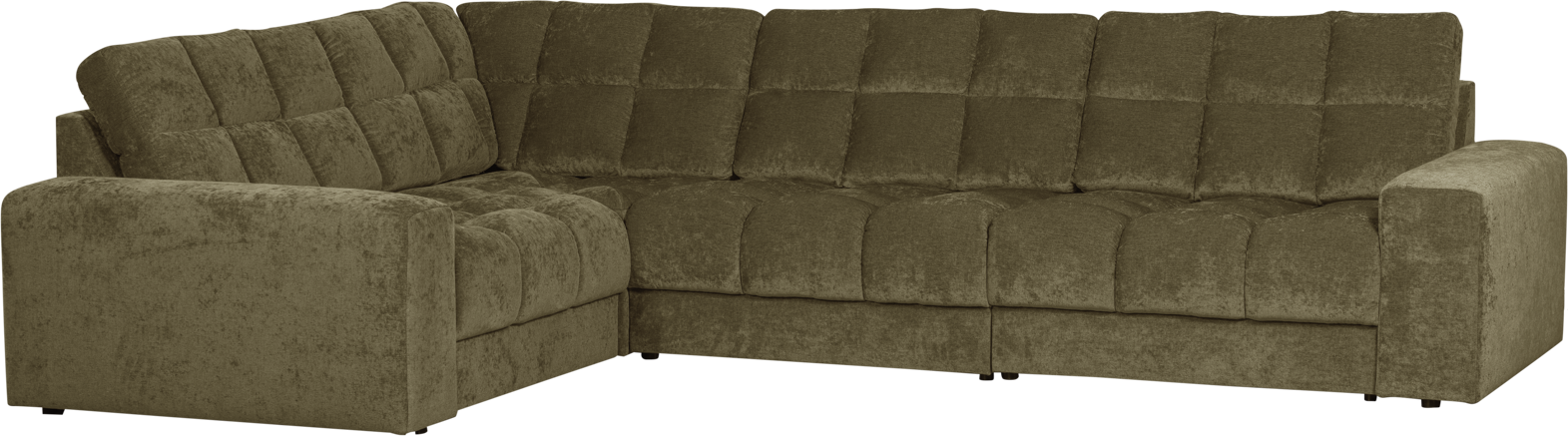 Hjørnesofa Modulsofa Woood Second Date Venstrevendt Grøn Polyester 78ã 212ã 316