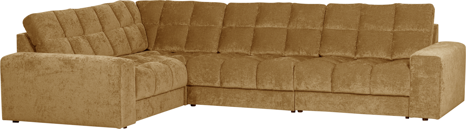 Hjørnesofa Woood Second Date Venstrevendt   Guld Polyester 316x212x78