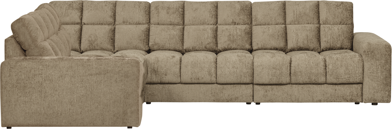 Hjørnesofa Venstrevendt Woood Second Date Velour Lysegrå 316x212