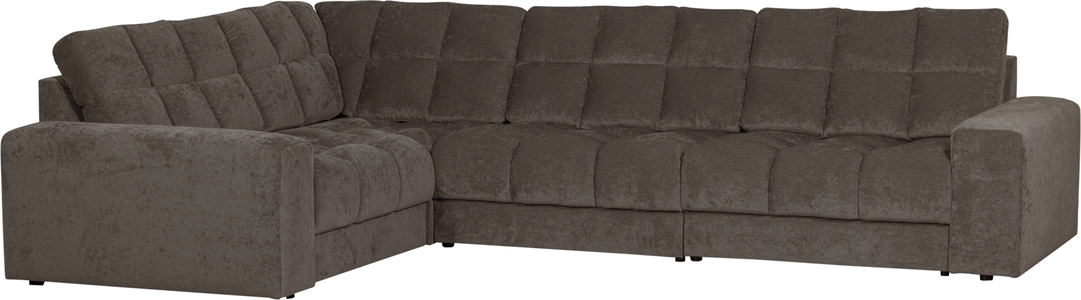 Hjørnesofa Woood Second Date Venstrevendt Loungesofa Varm Grå Stof H78xb316xd212