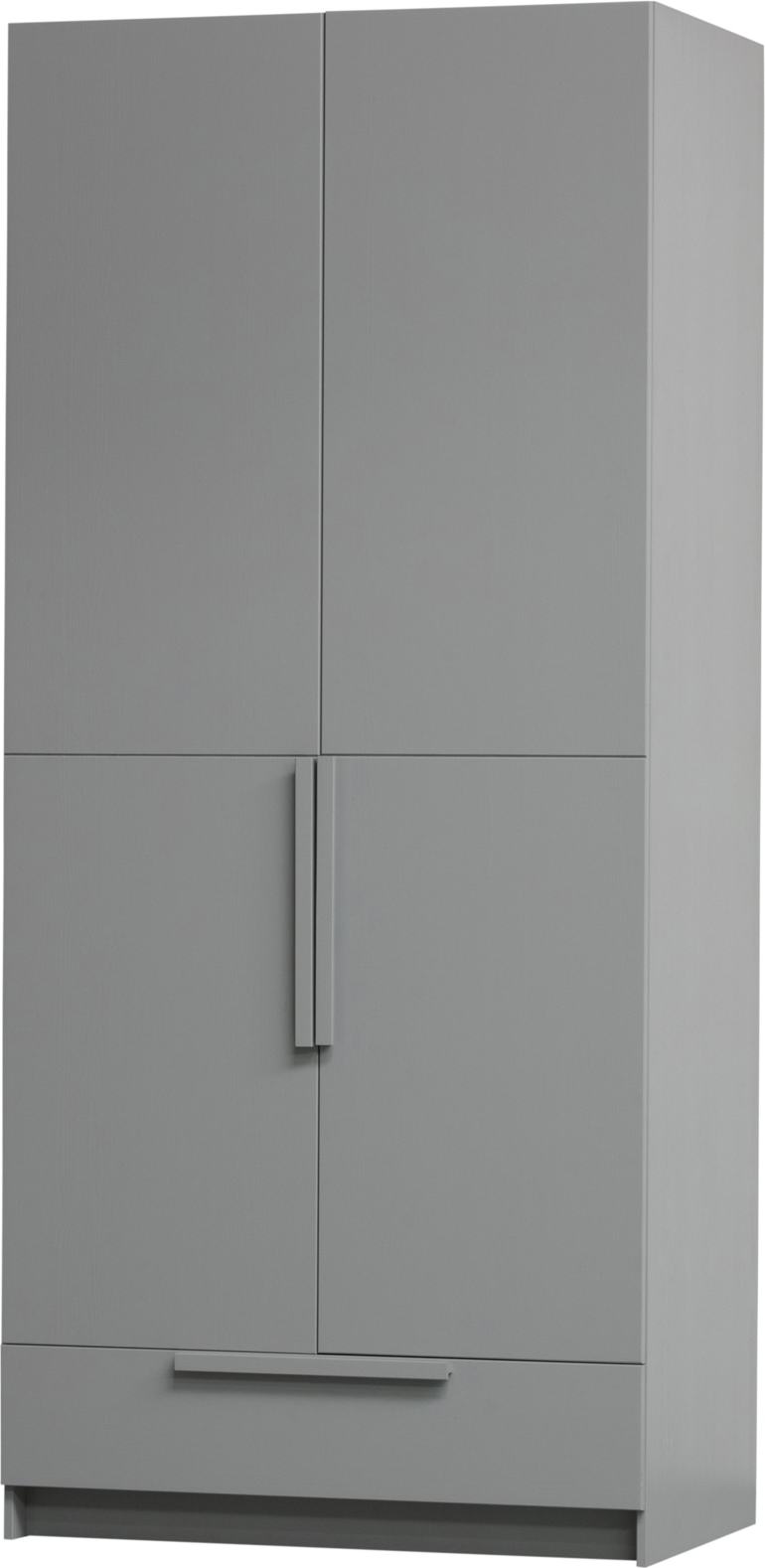 Garderobeskab Woood Pure H215xb95xd60   Gråt Fyrretræ Soft-close System Fsc-certificeret