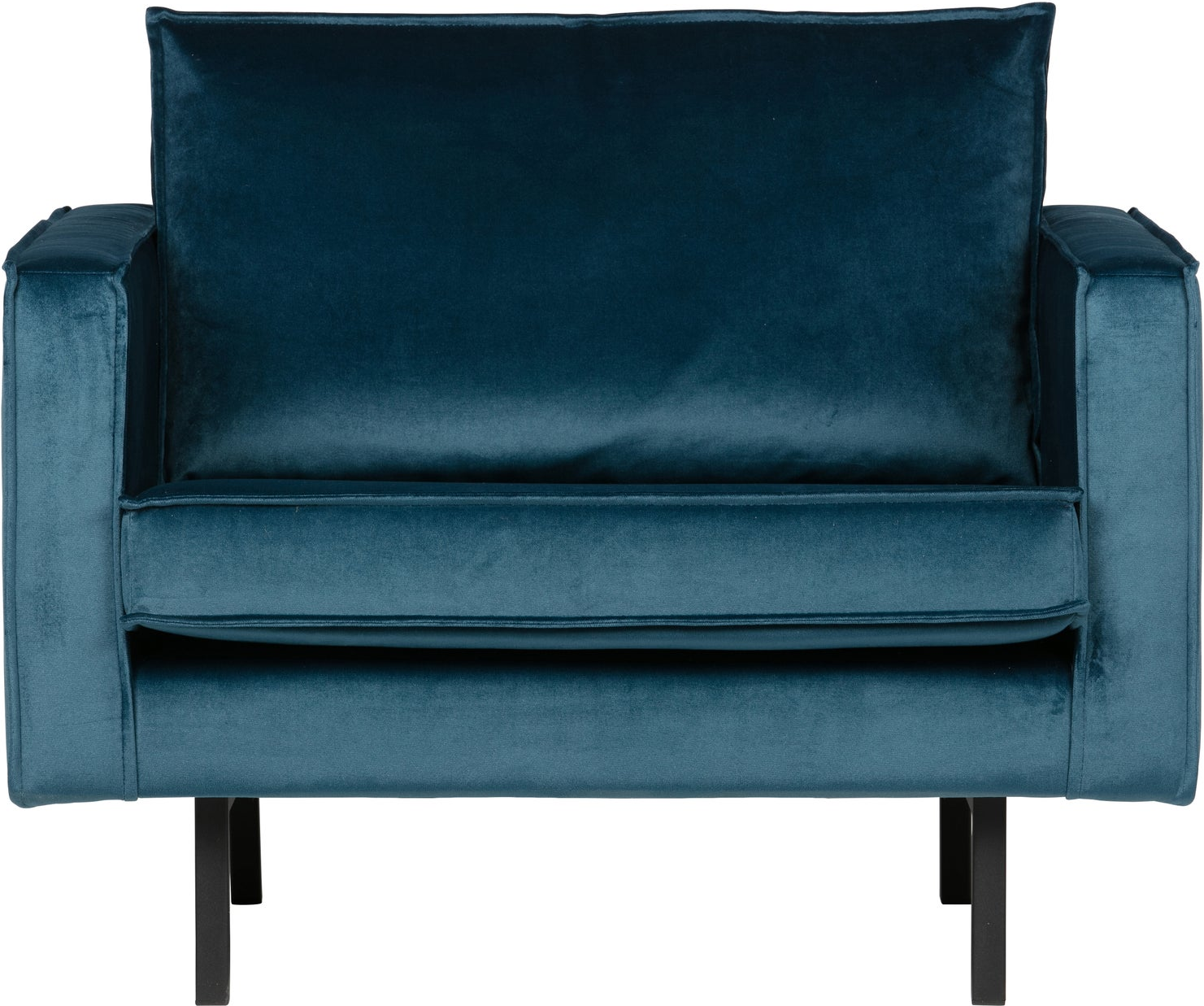 Lænestol Woood Rodeo Blå Jarra-velour  Skum   Zigzag-fjedre  H85ã B105ã D86