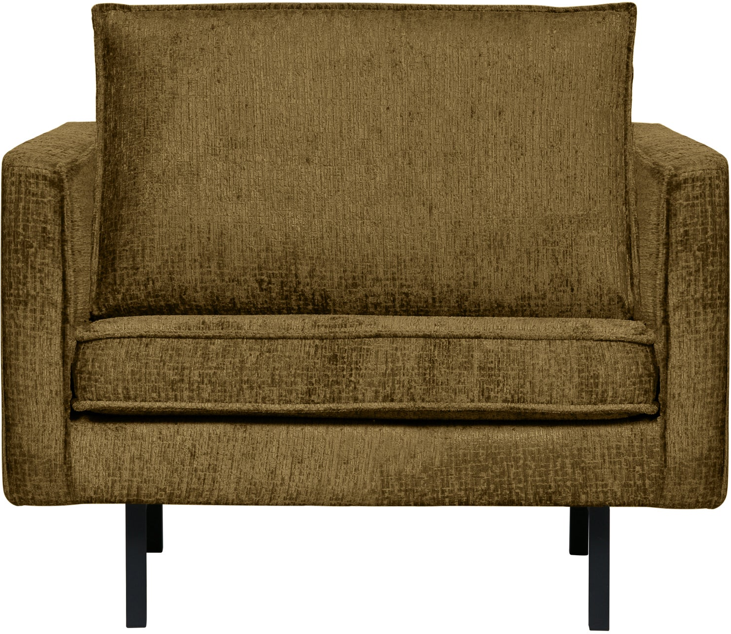 Lænestol Woood Rodeo  Guld Struktureret Velour Loungestol  Moderne Retro H85xb105xd86
