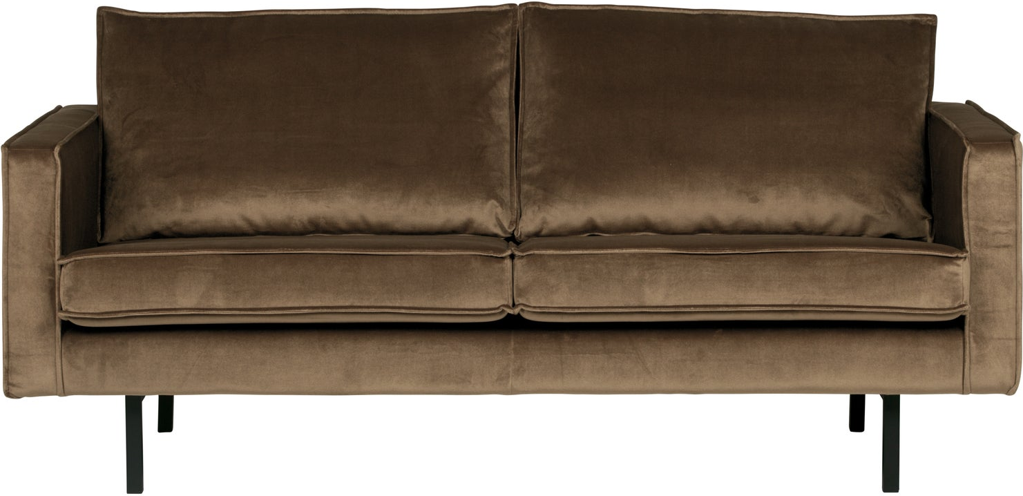 -personers Sofa Woood Rodeo Velour Taupe 190   Højben Fast Siddekomfort Skum   Zigzag-fjedre
