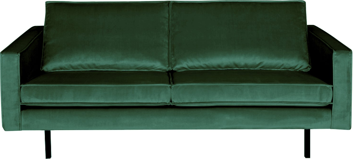 -personers Sofa Woood Rodeo  Skovgrøn Velour  Høj Benramme  Faste Hynder  190