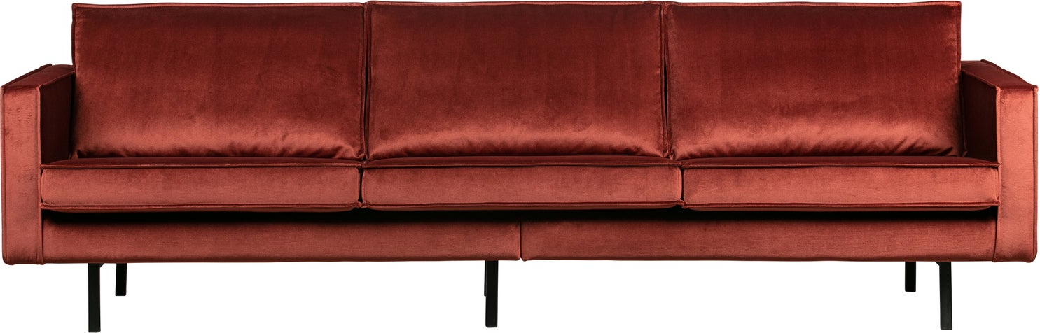 -personers Sofa Woood Rodeo  Kastanjebrun Velour  277    Faste Sæder