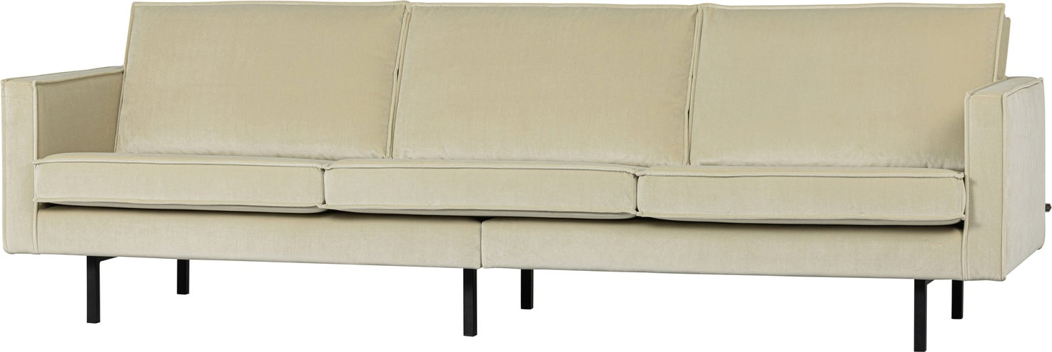 -personers Sofa Woood Rodeo Pistacie Velour Jarra  Høj Metalben  B277