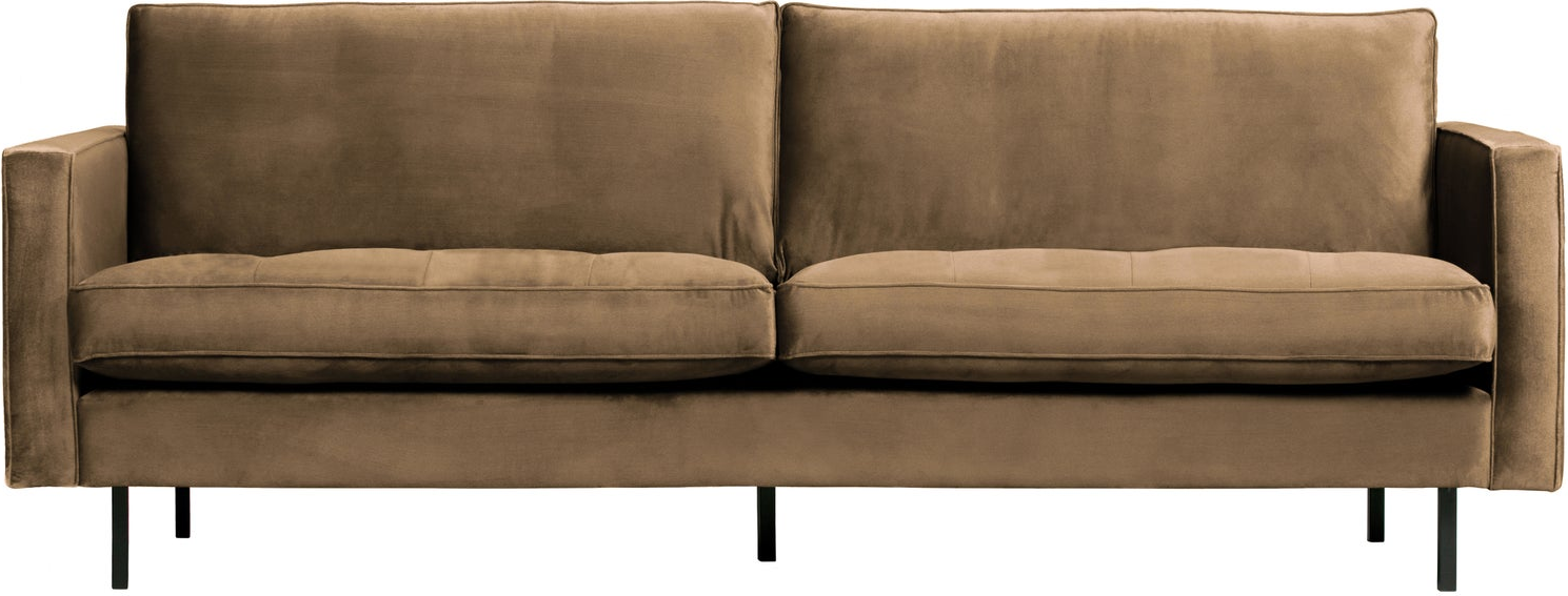 -personers Sofa Woood Rodeo Classic  Velour Taupe 230    Quiltede Sædehynder   Metalben