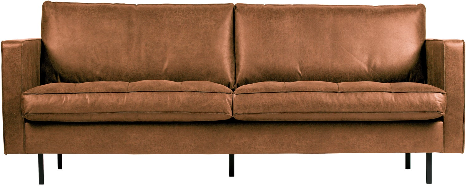 -personers Sofa Woood Rodeo Classic  Cognac Genbrugslæder  Quiltet Sæde  B230