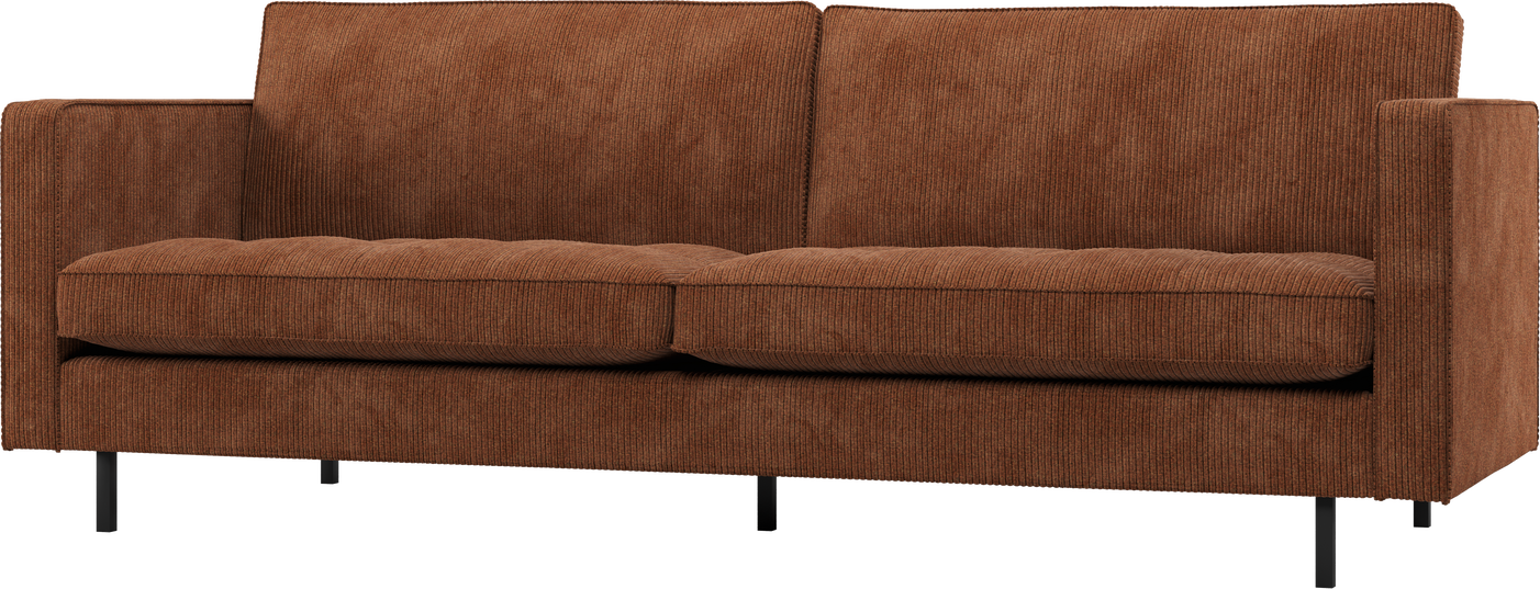-personers Sofa Woood Rodeo Classic  Rustbrun Ribstof 230    Quiltede Sædehynder  Fast Komfort