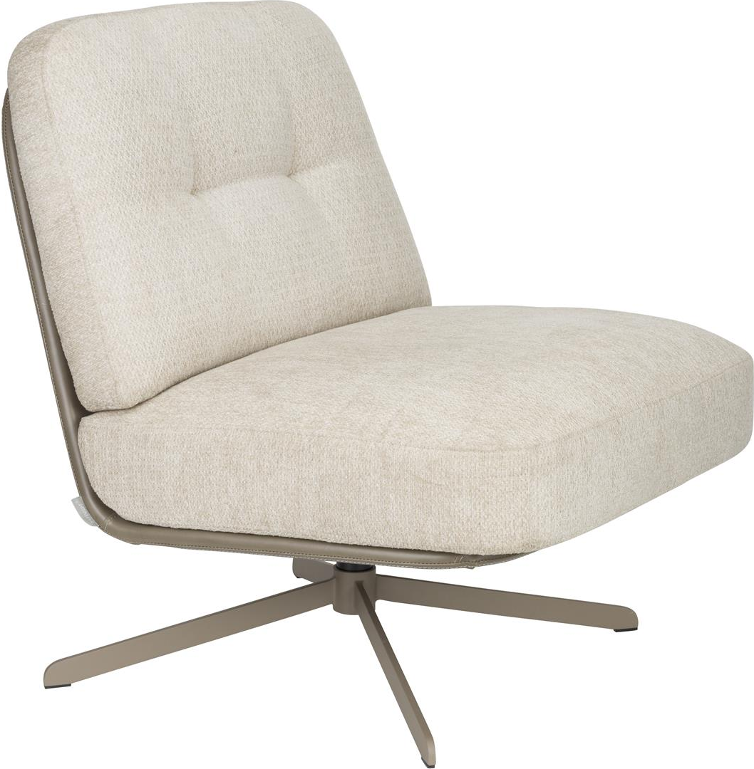 Loungestol Zuiver Benjamin  Lysgrå Polyester  Jernbase  87x77x86