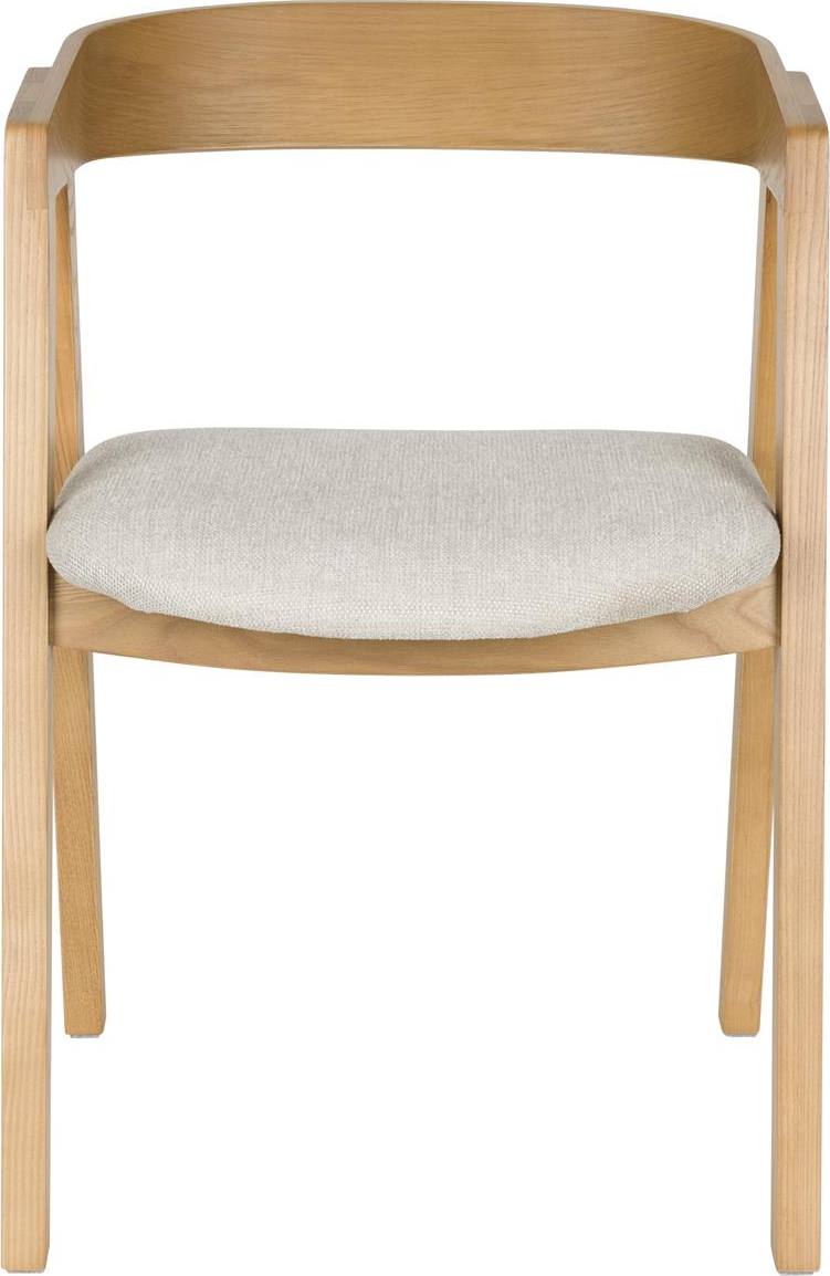 Spisebordsstol Zuiver Mads Natur Polstret Polyester Med Armlæn   Moderne Designstol Til Spisestuen