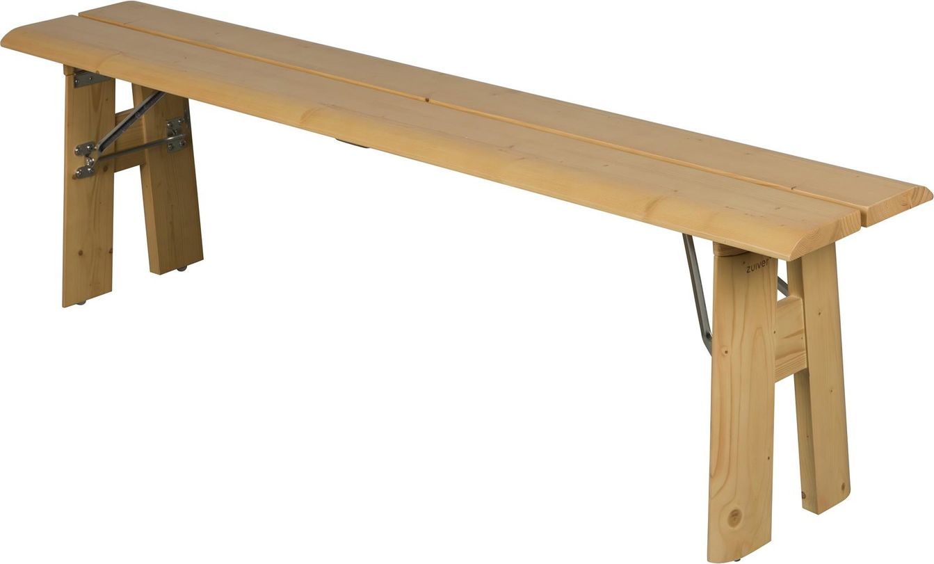 Udendørs Bænk Zuiver Bench Foldbar Fyrretræ Mørk Sand L170ã B32ã H47
