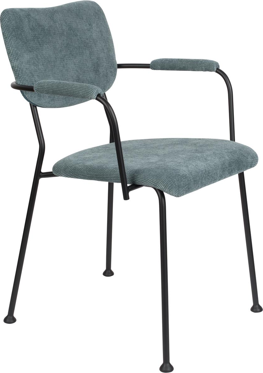 Elegant Zuiver Benson Spisebordsstol med Armlæn - Grå