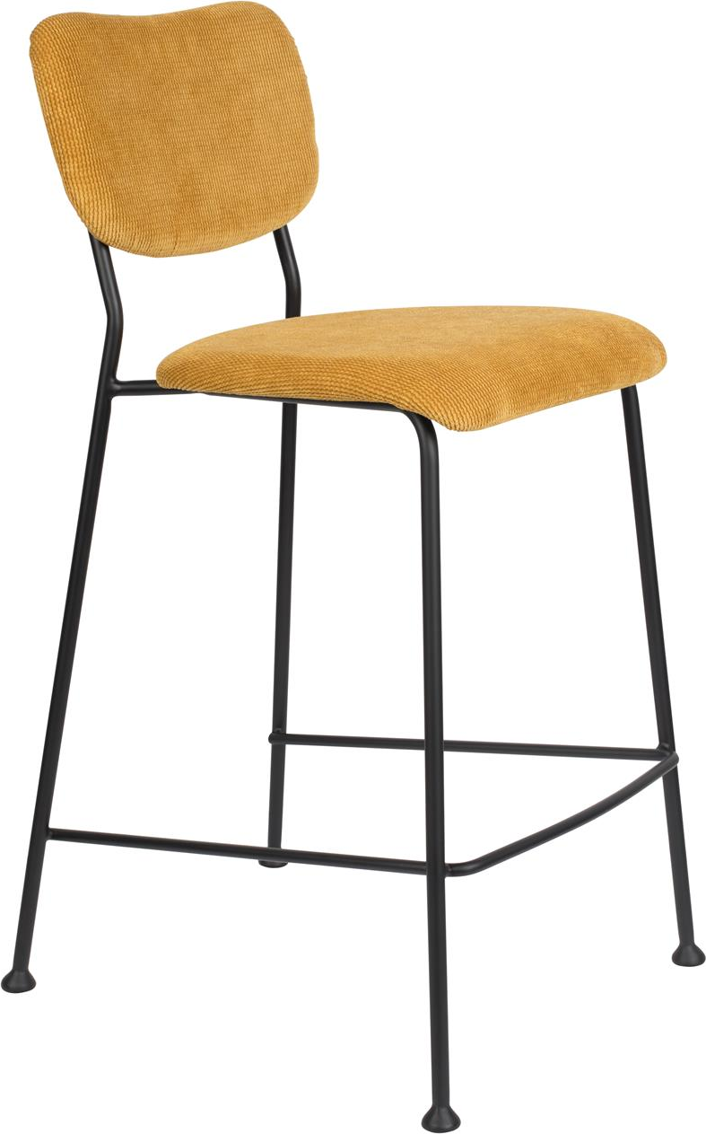 Barstol Zuiver Benson   Karamel Stof Med Sort Stålramme H92ã B46ã D53