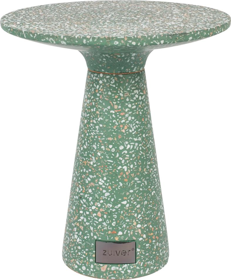 Zuiver Victoria Sidebord Småbord   Terrazzo Støvet Grøn ø41   H47