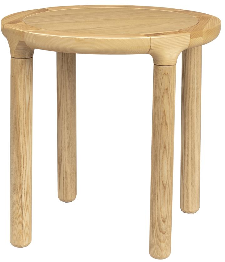 Sidebord Zuiver Storm Småbord ø45     Naturfarvet Asketræ   Egfinér Med  -rille