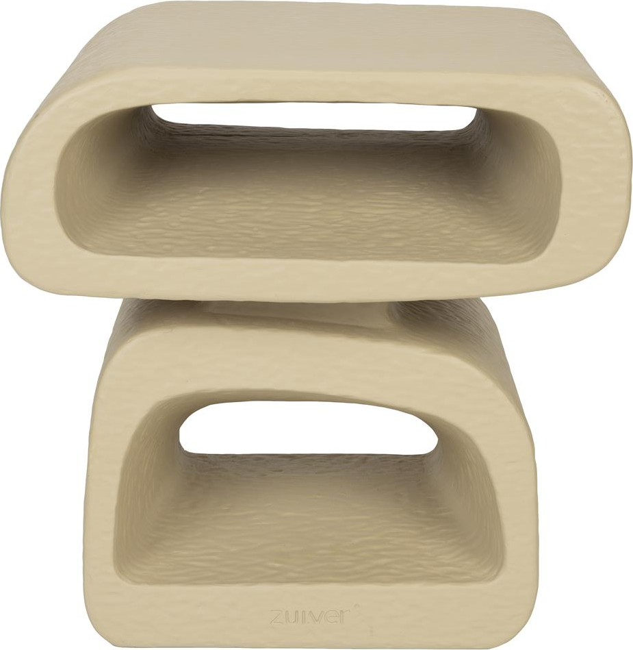 Sidebord Zuiver Eddy Asymmetrisk Småbord   Harpiks Stenlysgrå H44xb35xl43
