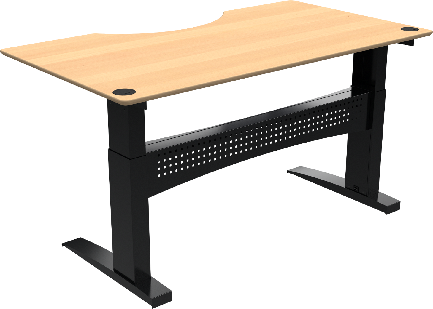Elektrisk Hæve-Sænkebord Zennord Flexdesk - Bøg & Sort 180x100