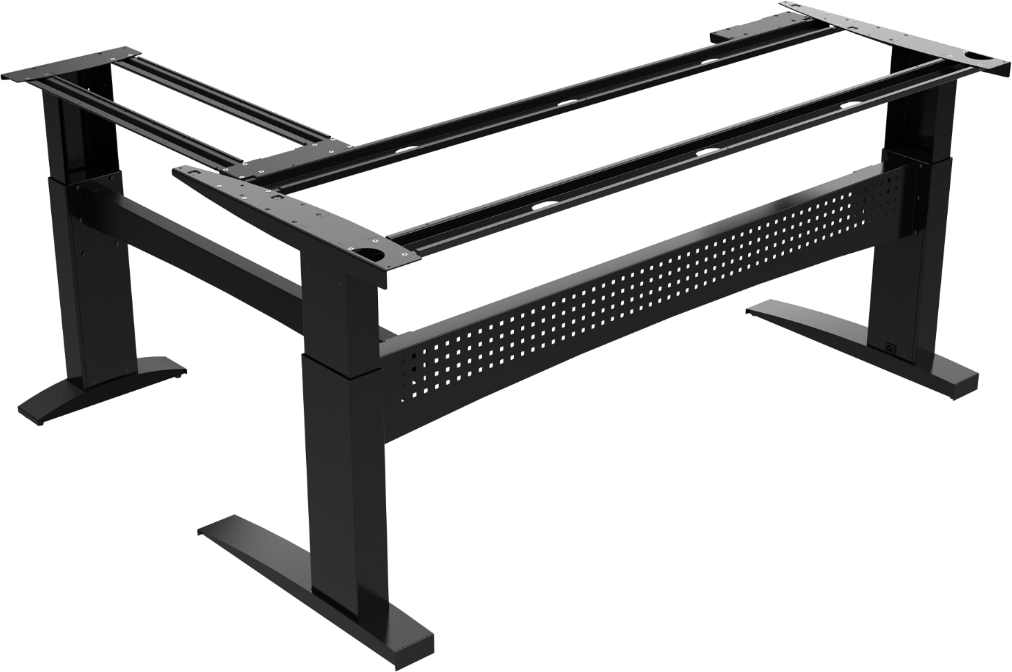 Justerbart Hæve- og Sænkestel Zennord Flexdesk - Sort Metal