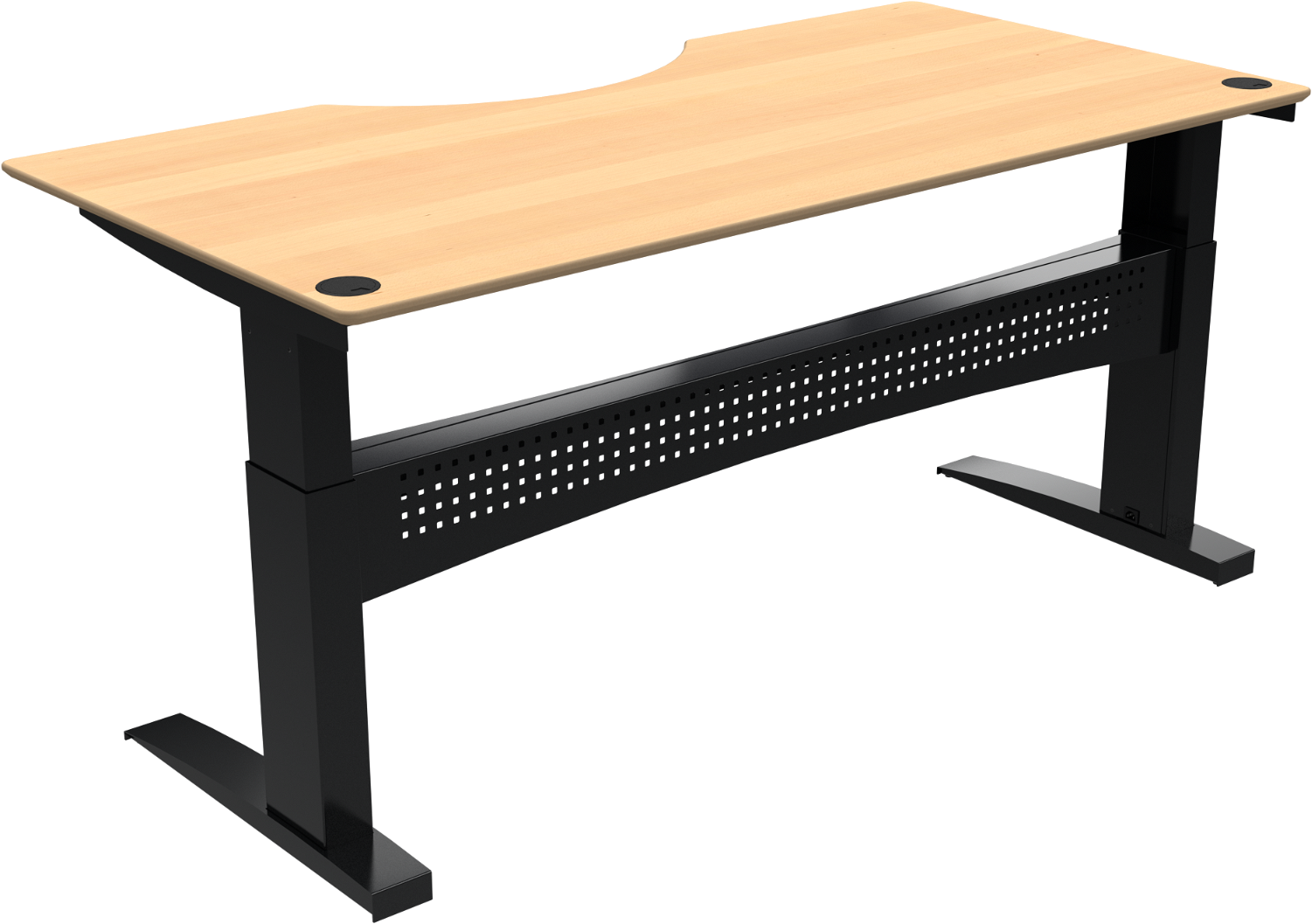 Hæve-/Sænkebord Zennord Flexdesk i Naturbøg - Ergonomisk Design