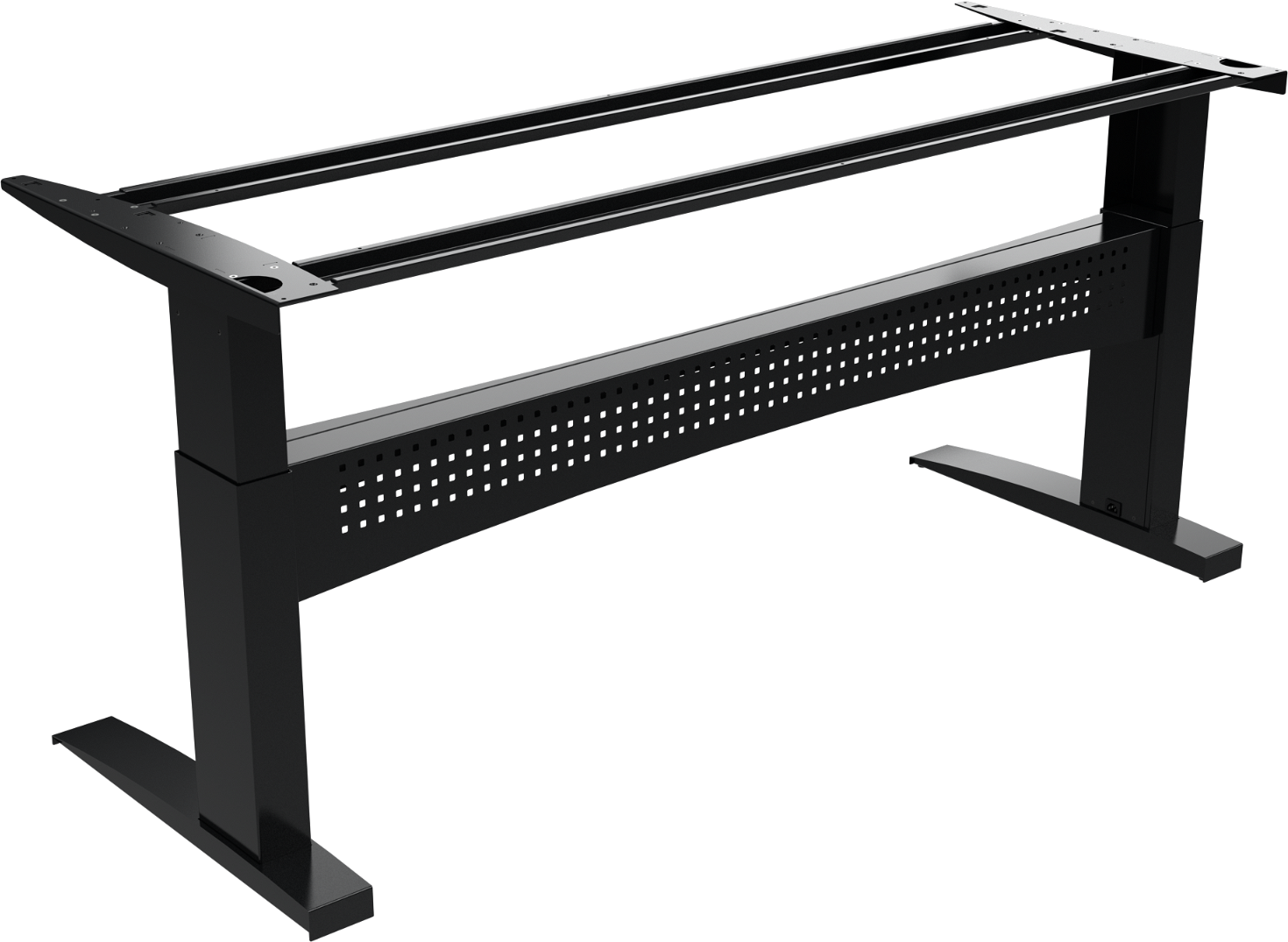 Justerbart Hæve-Sænkebordstel Zennord Flexdesk, Sort Metal