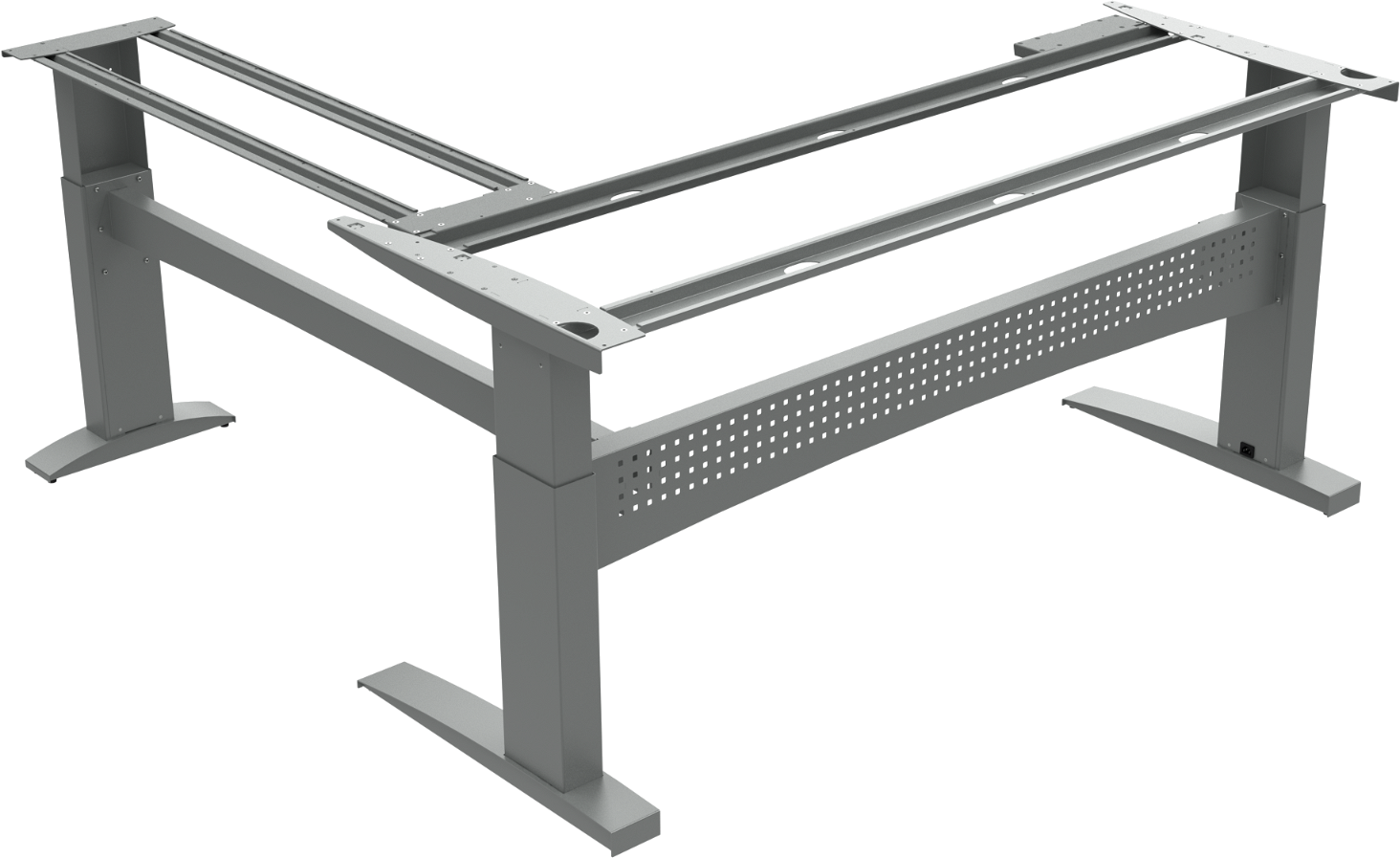 Hæve- og Sænkestel Zennord Flexdesk i Sølv - Fantastisk Tilbud!
