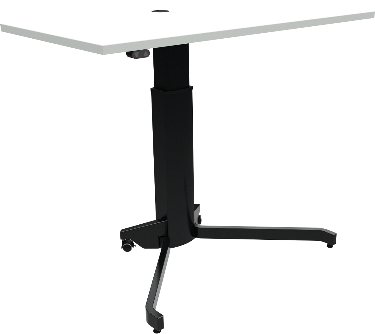 Hæve-/Sænkebord Zennord AeroTable – Elegant Hvid/Sort Design
