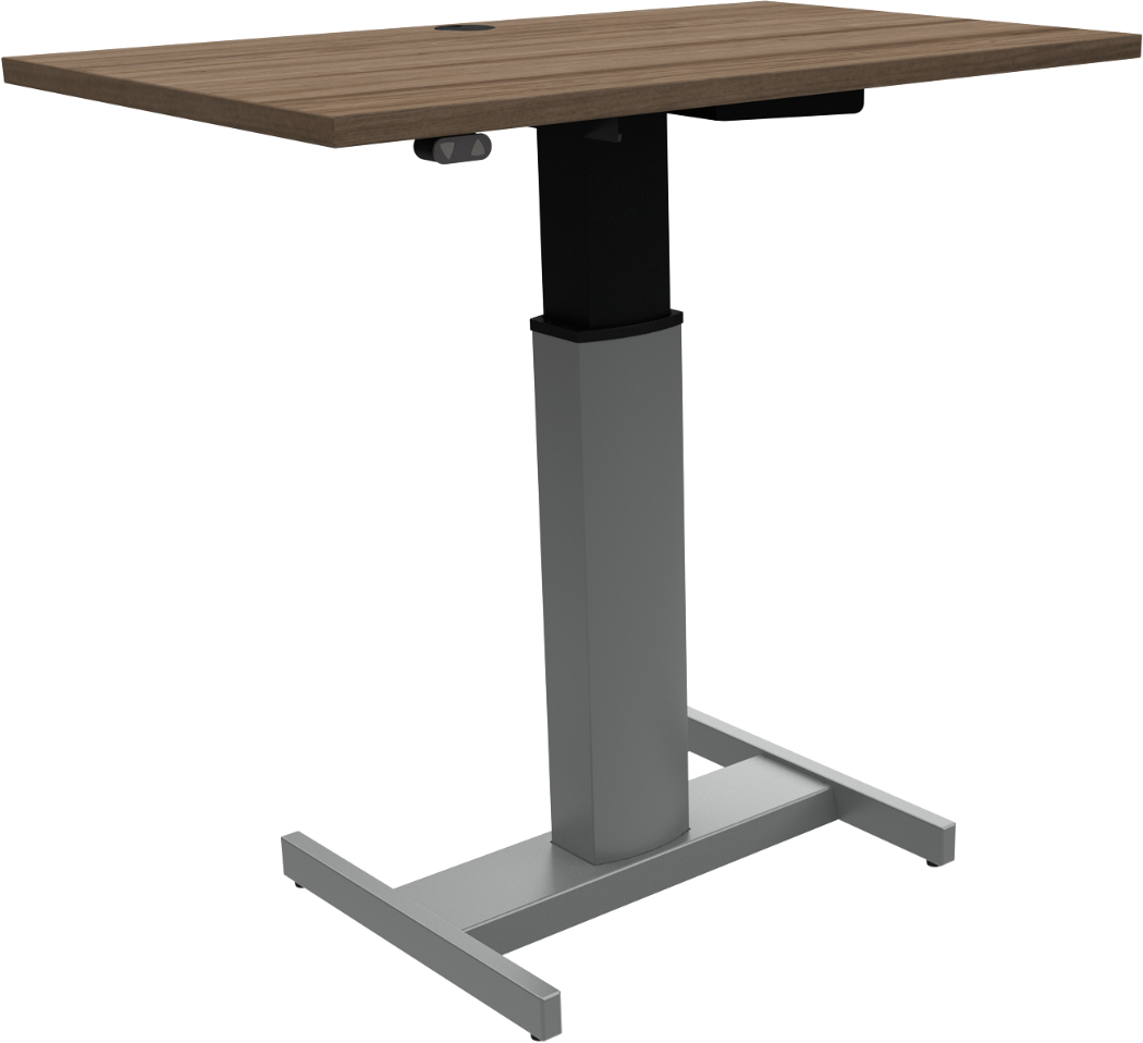 Hæve-/sænkebord Zennord Peakboards Valnød Sølv 120x60 cm