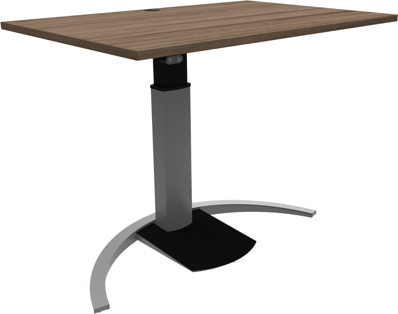 Hæve-sænkebord Zennord ErgoTable - Valnød & Sølv Design