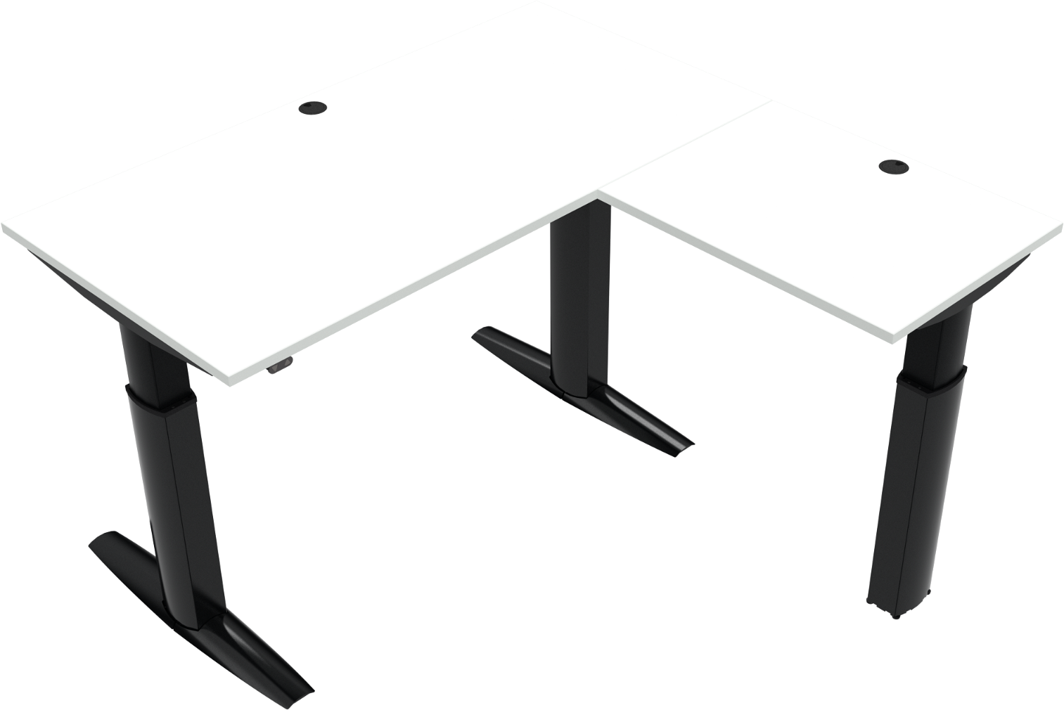 Hæve-/Sænkebord Zennord ElevateLine 160x160 cm – Tilbud!