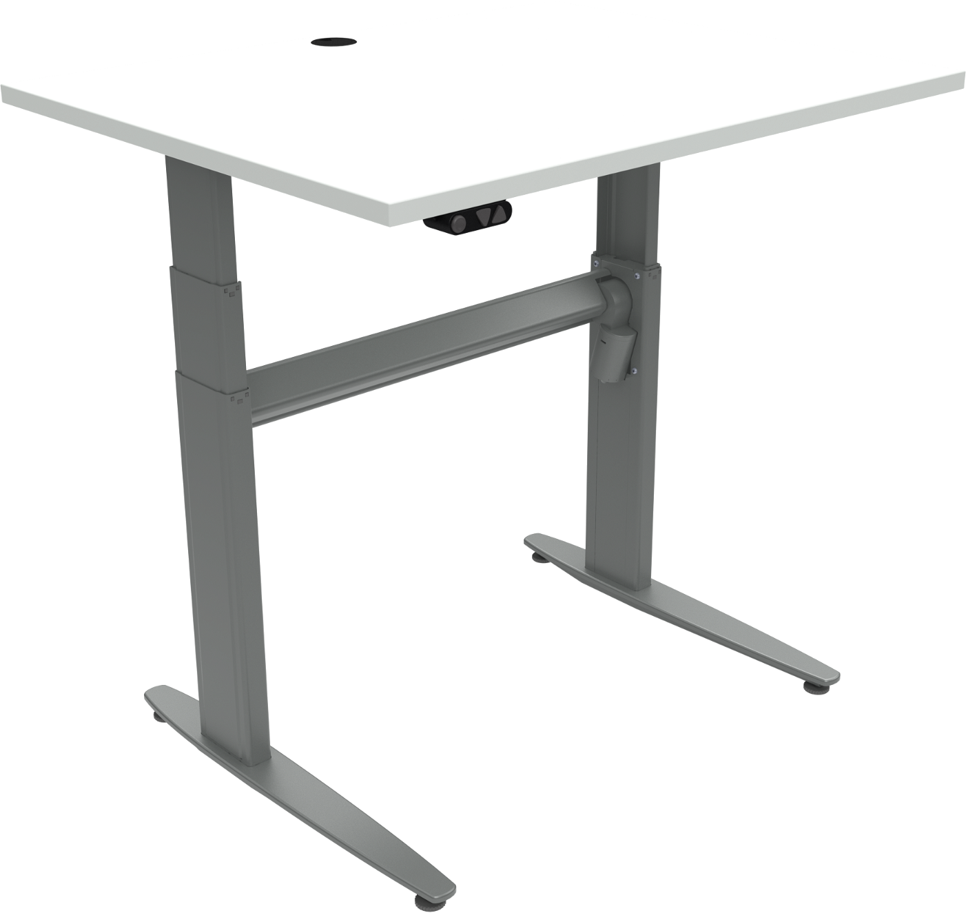 Ergonomisk Hæve-Sænkebord Zennord Movemate i Hvid/Sølv