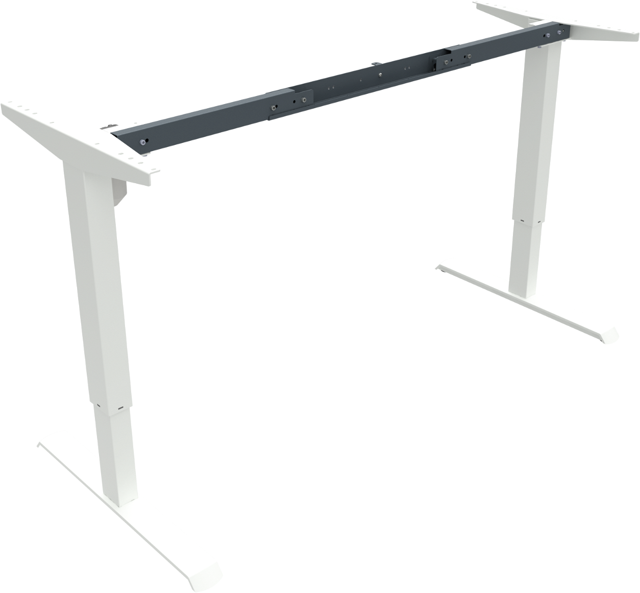 Hæve- Sænkestel Zennord Adaptdesk   Hvid Metal   Højde 68 118    Bredde 112 152        Testet En527