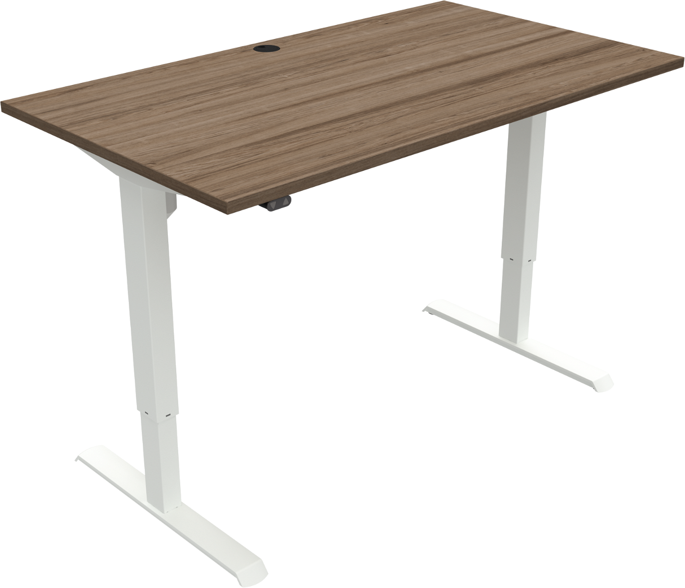 Hæve-sænkebord Zennord Adaptdesk – Firkantet Valnød Hvid
